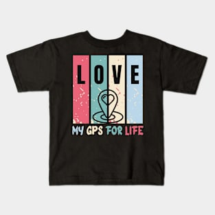 "Love: My GPS for Life | Valentine's Day Navigator Tee" Kids T-Shirt